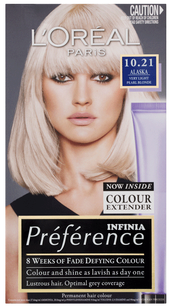 LOralParisPrfrencePermanentHairColour1021AlaskaIntenseFadeDefyingColour1